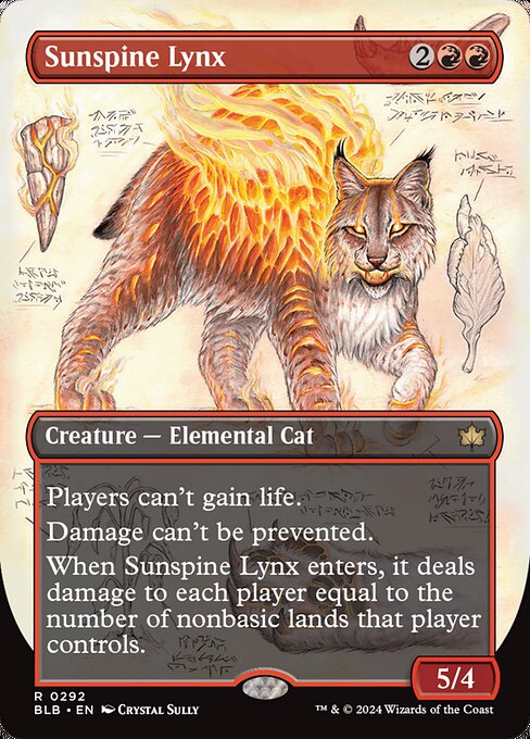Sunspine Lynx, BLB #292, English, catalog image