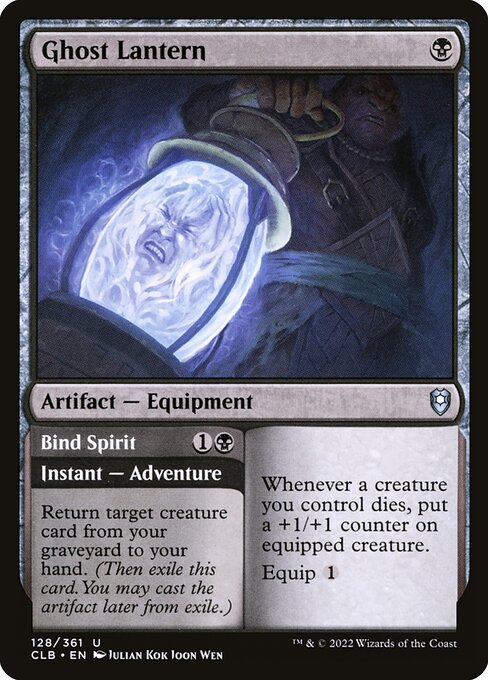 Ghost Lantern // Bind Spirit | CLB #128 | Nonfoil | English, catalog image