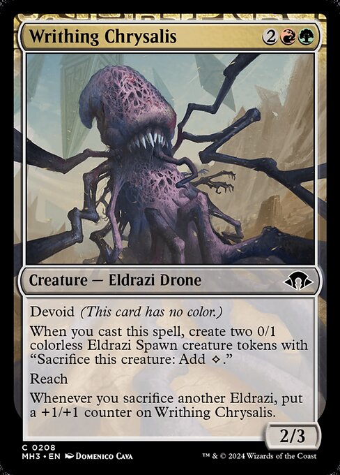 Writhing Chrysalis, MH3 #208, English, catalog image