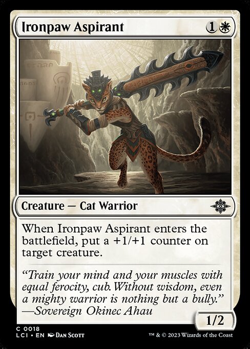 Ironpaw Aspirant | LCI #18 | Nonfoil | English, catalog image