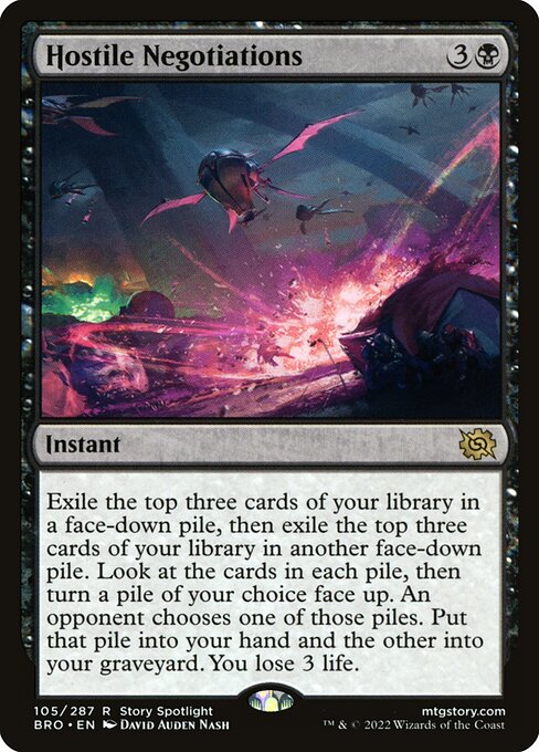 Hostile Negotiations | BRO #105 | Nonfoil | English, catalog image