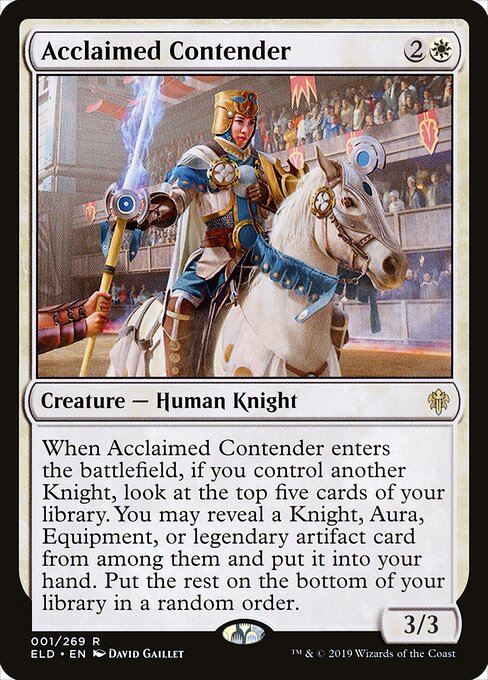 Acclaimed Contender | ELD #1 | Nonfoil | English, catalog image