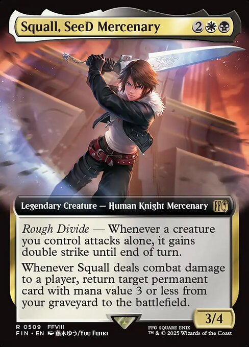 Squall, SeeD Mercenary, FIN #509, English, catalog image